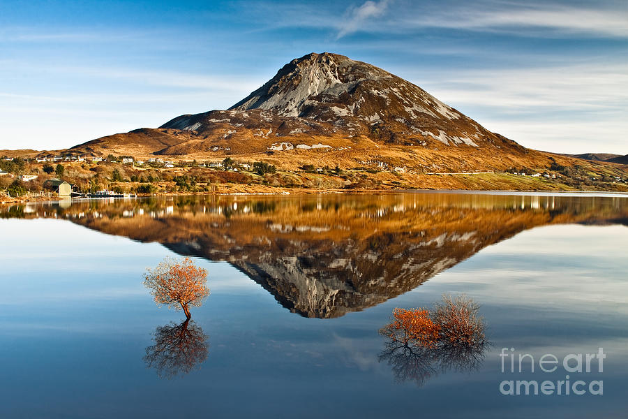 Landscape Photograph - Tranquil Errigal - Ireland by Derek Smyth