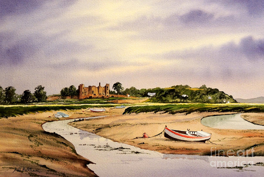 Laugharne Painting - Tranquil Laugharne South Wales by Bill Holkham
