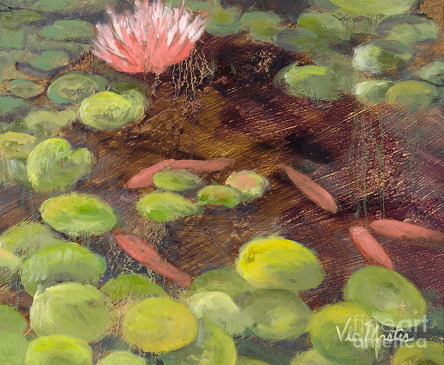Tranquil Moments-Rectangle with Gold Leaf by Vic Mastis by Vic Mastis Tranquil Moments-Rectangle with Gold Leaf by Vic Mastis by Vic Mastis