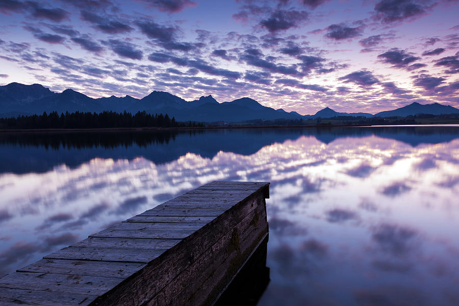 Tranquil Sunset At Lake Hopfensee In Photograph by Wingmar