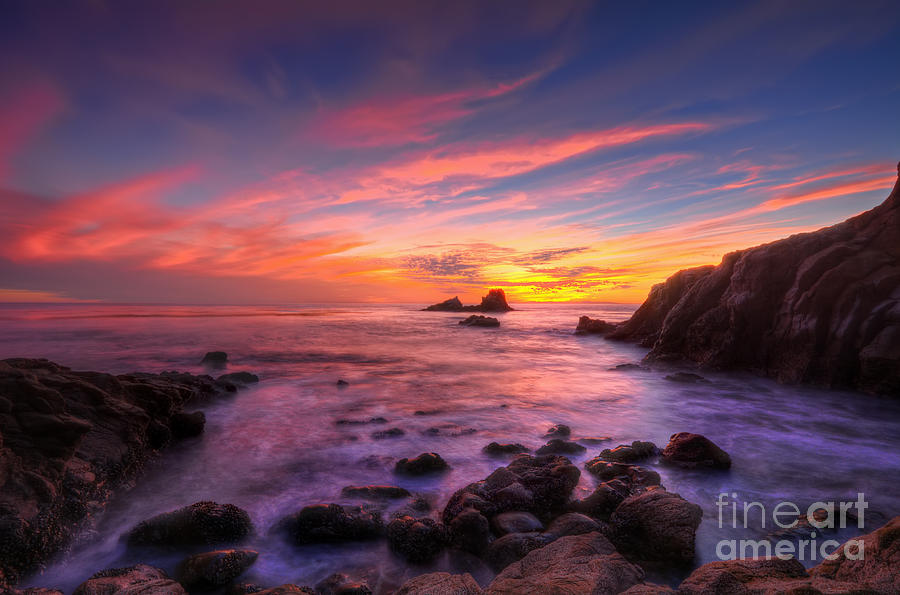 Sunset Photograph - Tranquility At Crescent Bay by Eddie Yerkish
