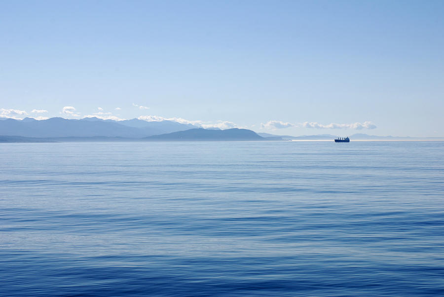 Landscape Photograph - Tranquility at Sea. Port Angeles Washington by Connie Fox