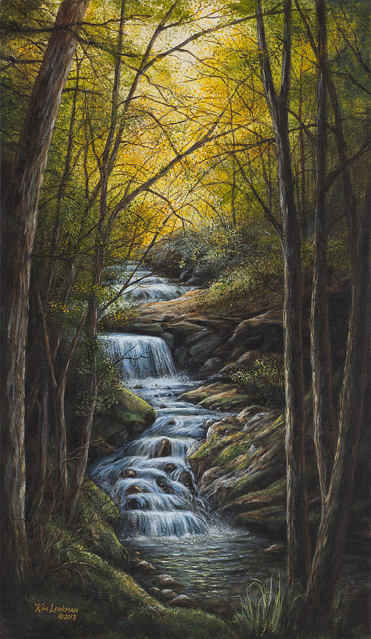 Mountain Painting - Tranquility by Kim Lockman