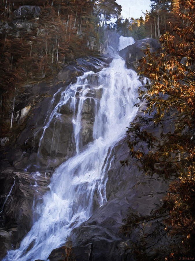 Tranquility Of Creation - Waterfall Art Painting by Jordan Blackstone