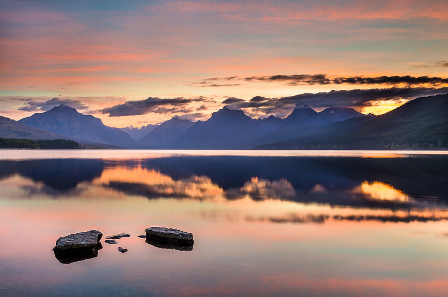 Glacier National Park Photograph - Tranquillity Dawn on Lake McDonald by Greg Nyquist