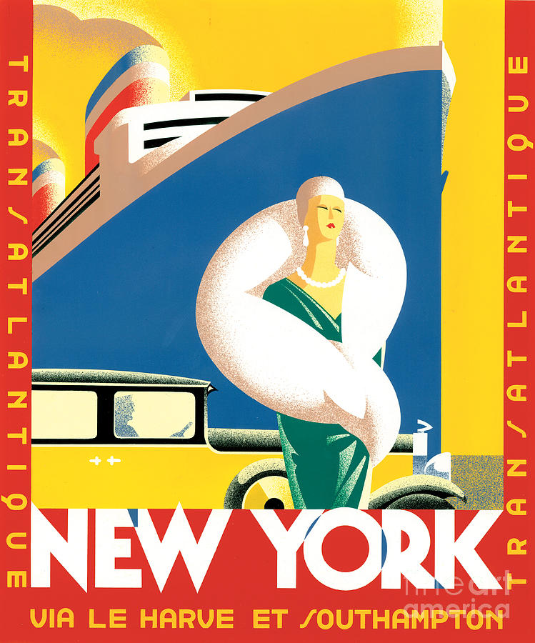 Vintage Digital Art - Transatlantic by MGL Meiklejohn Graphics Licensing