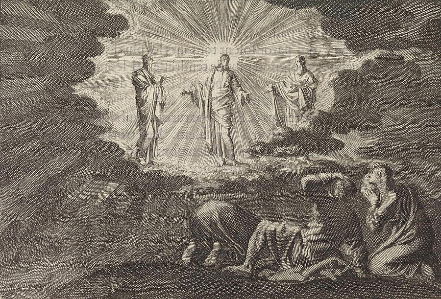 Transfiguration, Jan Luyken, Pieter Mortier Drawing by Jan Luyken And ...