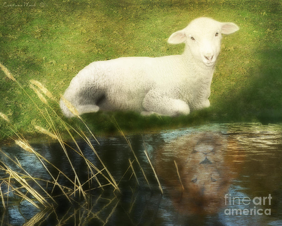 Image Painting - Transformation Lamb or Lion by Constance Woods