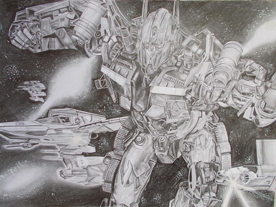 Terminator Drawing - Transformers Prime by Ng Hoi Yee