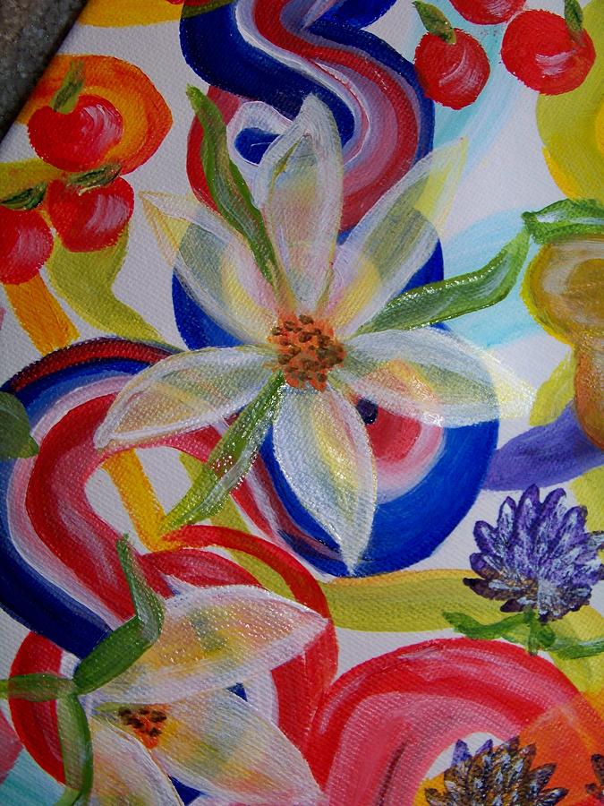 Flower Painting - Translucent Flowers by Kathern Ware