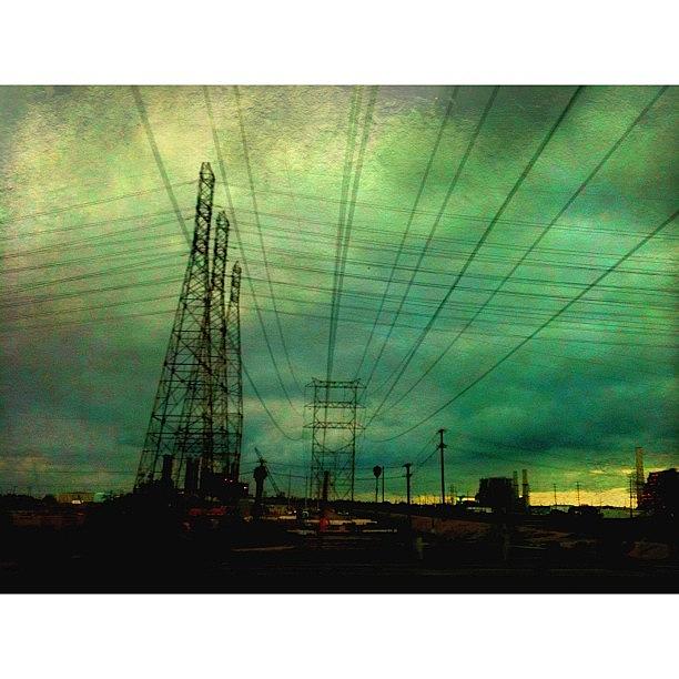 Love Photograph - Transmission Tower Aka Electricity Pylon by Heather  Ennis