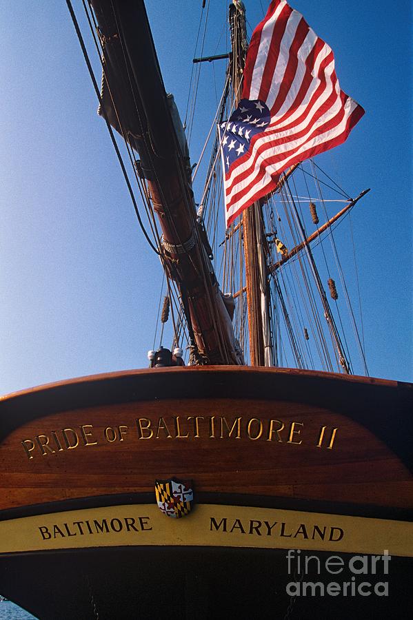 Transomm Of the Pride of Baltimore II  Photograph by John Harmon