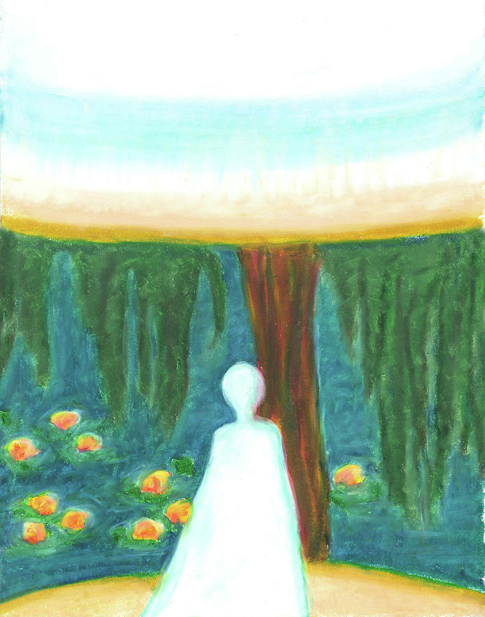 Transported to Monets Garden Painting by Carrie MaKenna