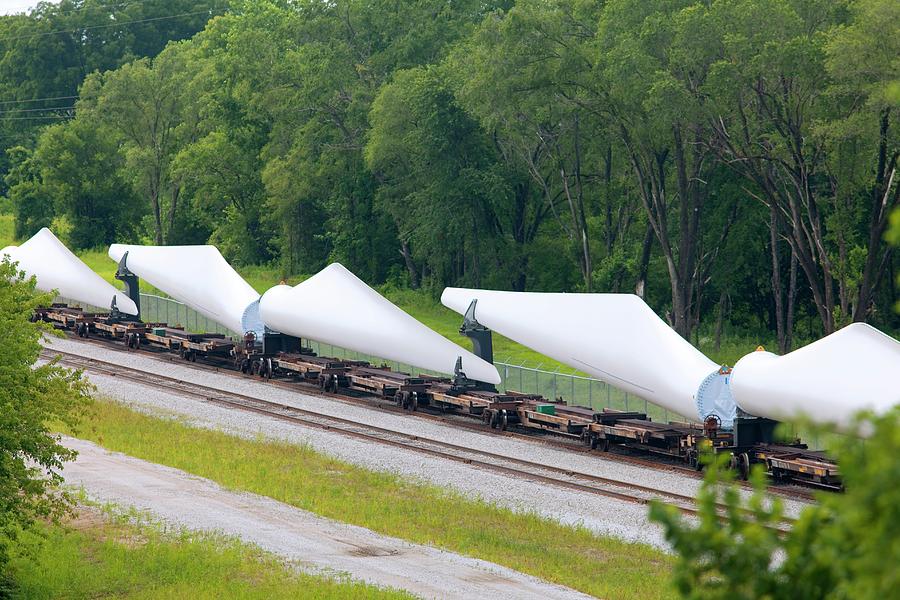 Transporting Wind Turbine Blades Photograph by Science Photo Library Transporting Wind Turbine Blades Photograph by Science Photo Library