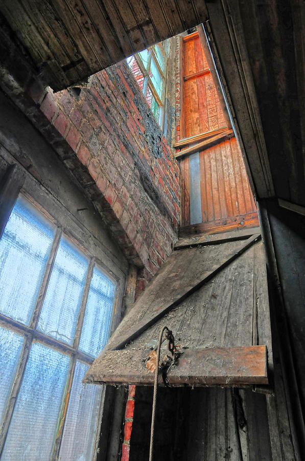Trap Door at Lonaconing Silk Mill Photograph by Dave Mills