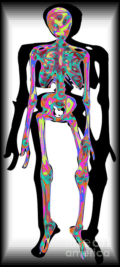 Skeleton Digital Art - Trapped by Chris Butler