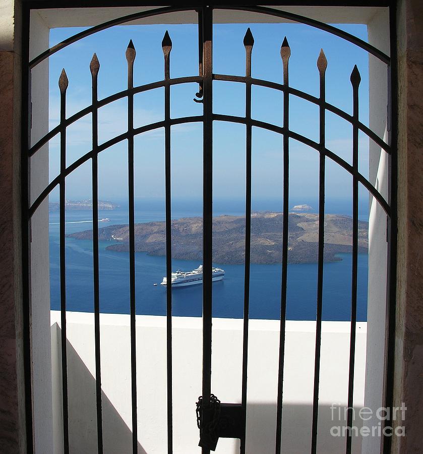 Greek Photograph - Trapped On Santorini by Mel Steinhauer