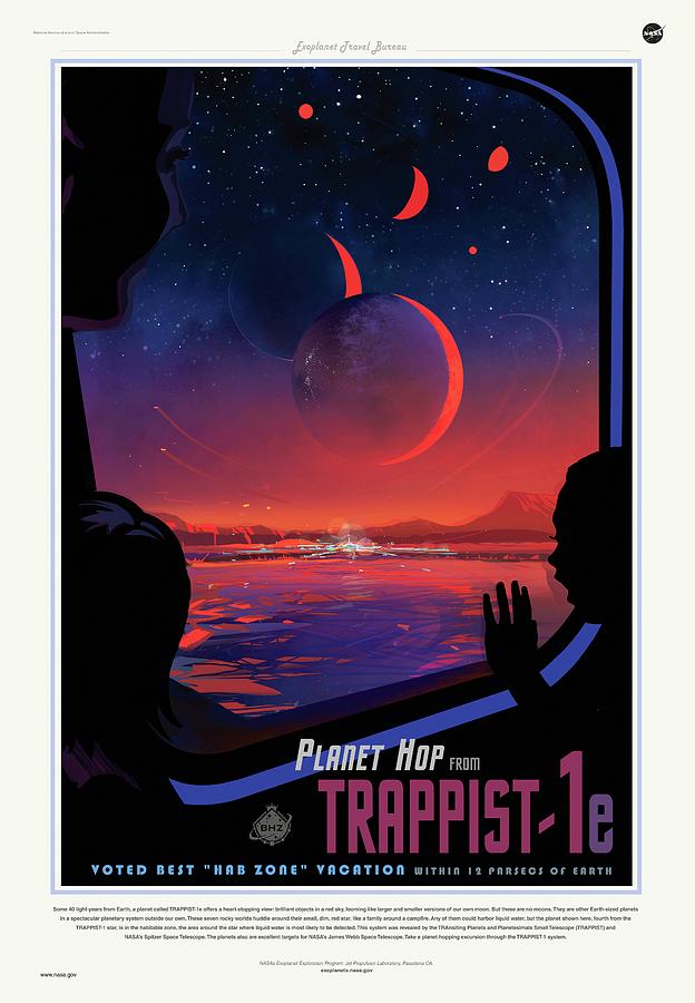 Space Photograph - Trappist-1 Planetary Tourism by Nasa/jpl-caltech/science Photo Library