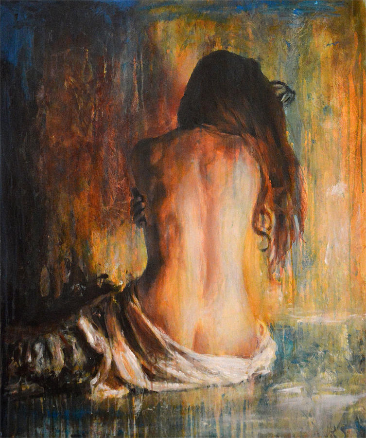 Nude Painting - Trasformazione by Escha Van den bogerd
