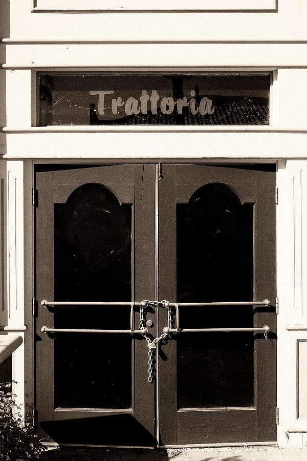 TRATTORIA BEYOND THE CLOSED DOORS Palm Springs CA Photograph by William Dey