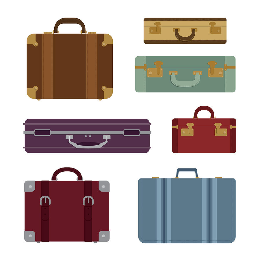 Travel bags vector set Drawing by Discan