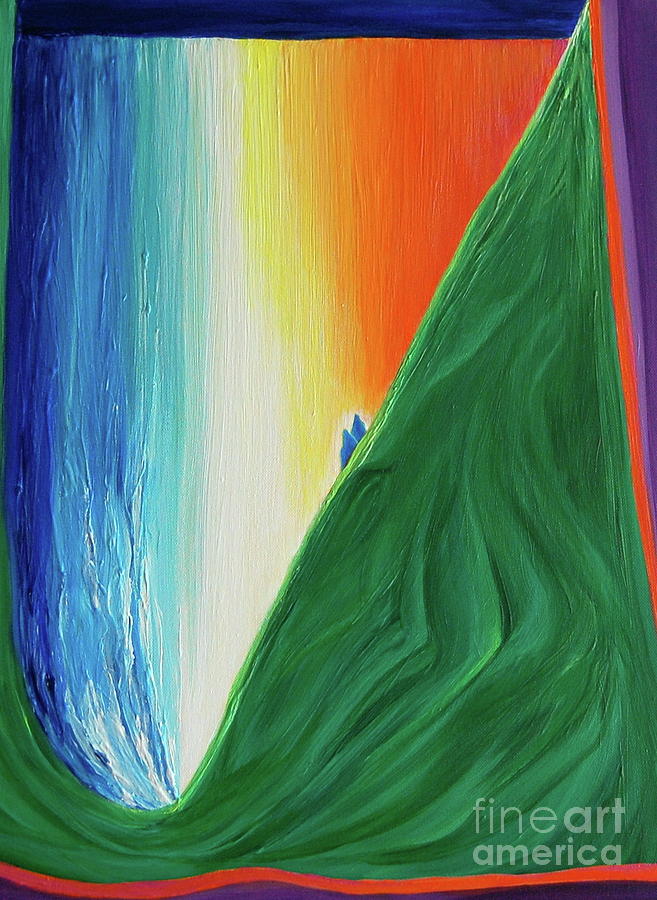 Travelers Rainbow Waterfall by jrr Painting by First Star Art