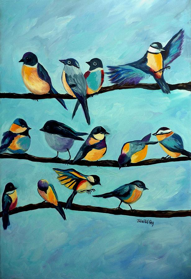 Travelers Rest - Birds Resting Painting by Julie Brugh Riffey