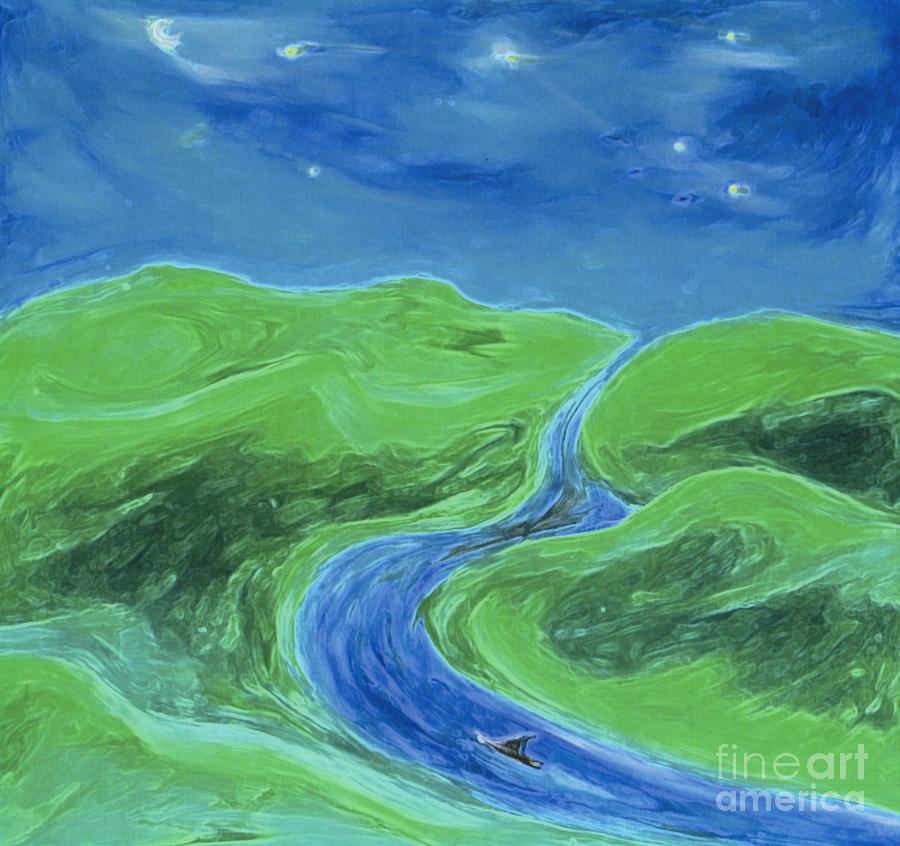 Travelers Upstream by jrr Painting by First Star Art