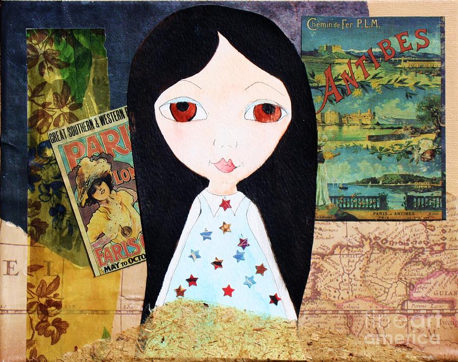 Traveling Little Girl Painting by Melinda Etzold