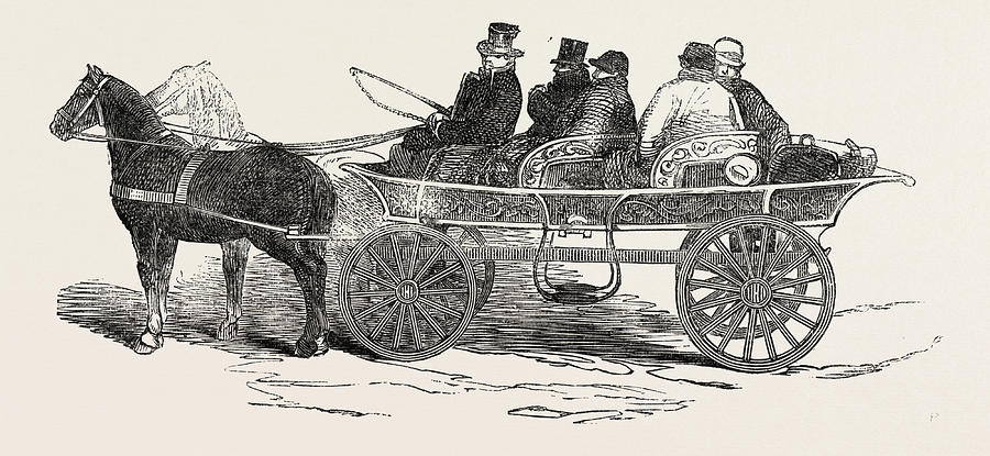 Vintage Drawing - Travelling Carriage, Denmark by Danish School