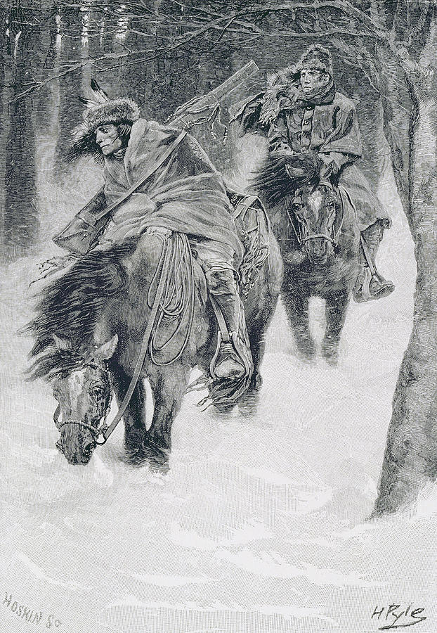 Winter Photograph - Travelling In Frontier Days, Illustration From The City Of Cleveland By Edmund Kirke, Pub by Howard Pyle