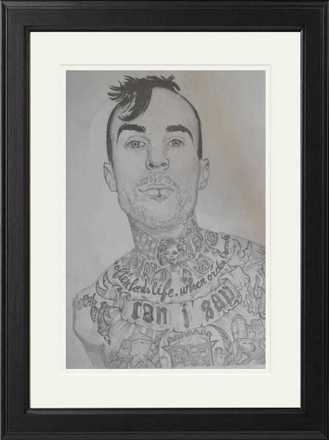 Travis Barker Portrait Drawing by Perry Andrews - Pixels