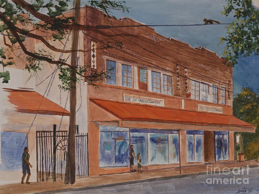 Travis Hardware Store Sketch Painting by AnnaJo Vahle