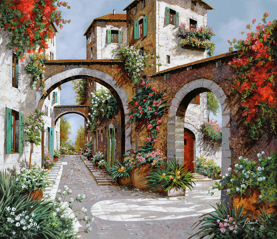 Arches Painting - Tre Archi by Guido Borelli