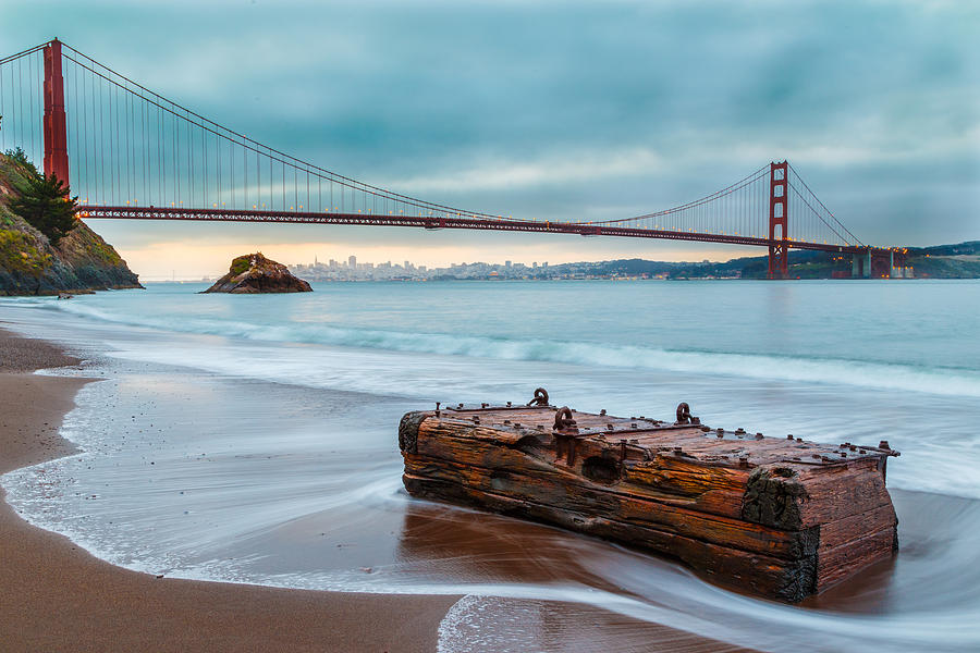 Golden Gate Bridge Photograph - Treasure and the Golden Gate Bridge by Sarit Sotangkur