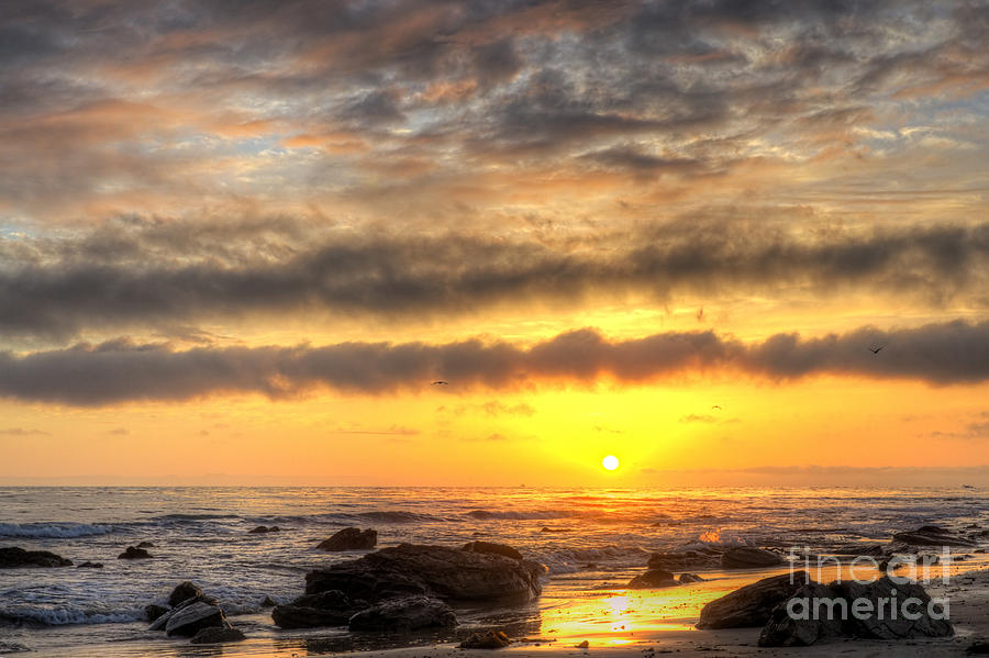 Sunset Photograph - Treasure Cove Sunset by Eddie Yerkish