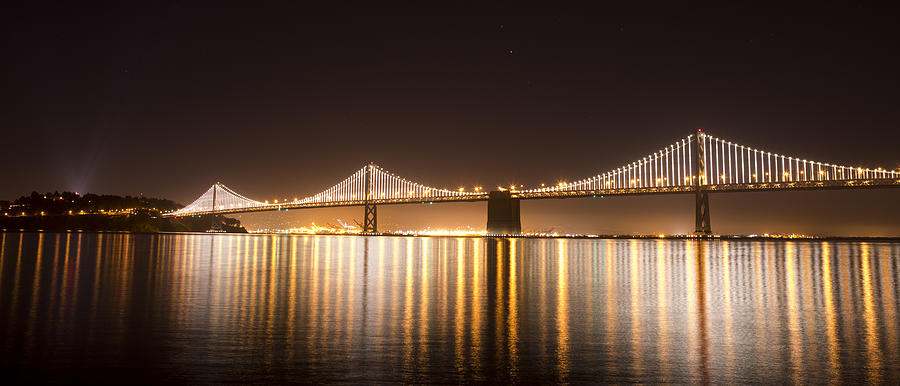 San Francisco Photograph - Treasure Island Bay Lights by Bryant Coffey