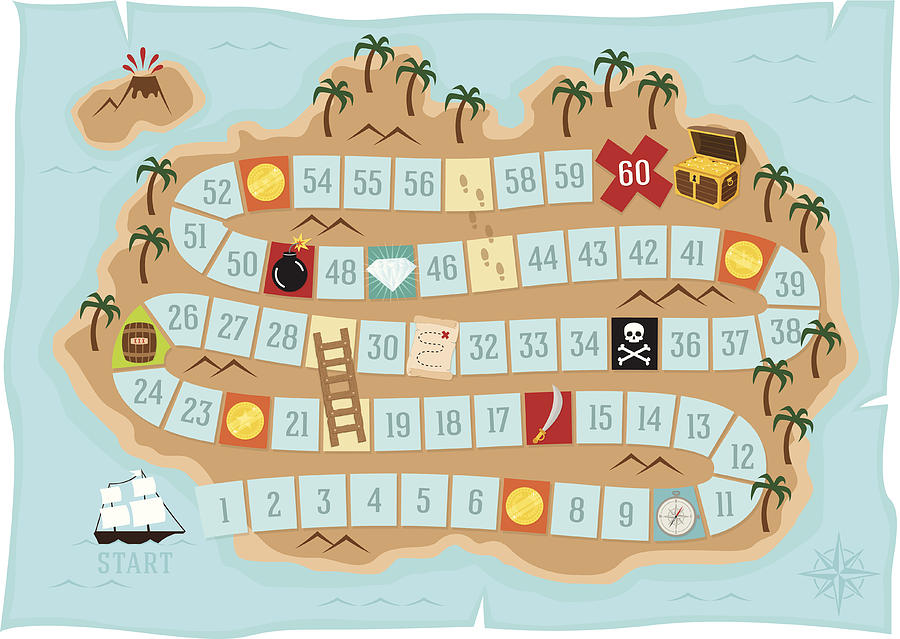 Treasure island - Board game Drawing by VladSt