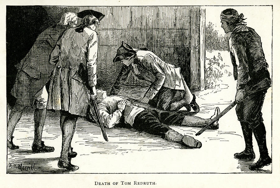 Treasure Island - Death of Tom Redruth Drawing by Duncan1890
