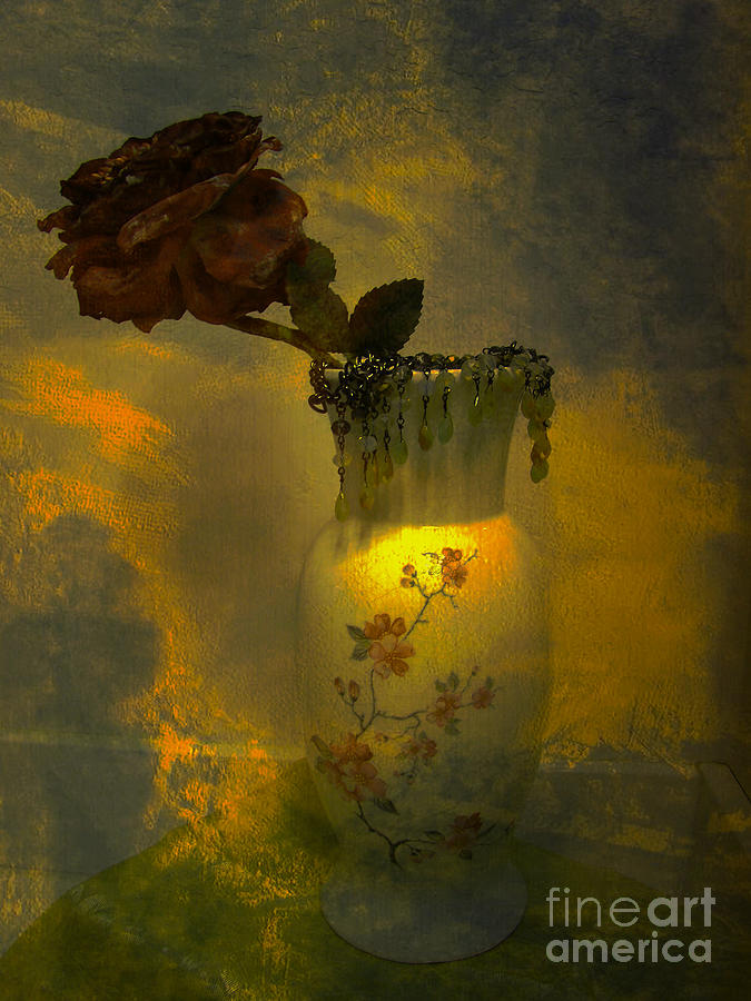 Still Life Mixed Media - Treasures in a Vase by Beverly Guilliams