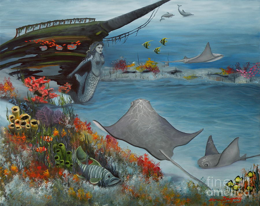 Treasures Of The Deep Painting By Lora Duguay Fine Art America