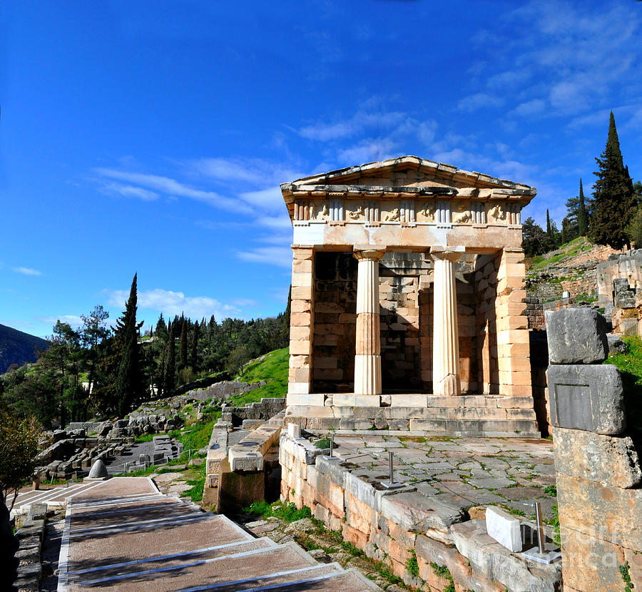 Treasury of Athens at Delphi Photograph by Eric Liller