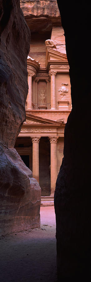 Treasury Through The Rocks, Petra, Wadi Photograph by Panoramic Images