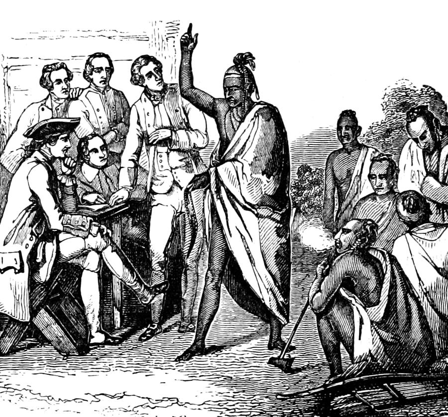 History Photograph - Treaty With Iroquois Indians Five by British Library