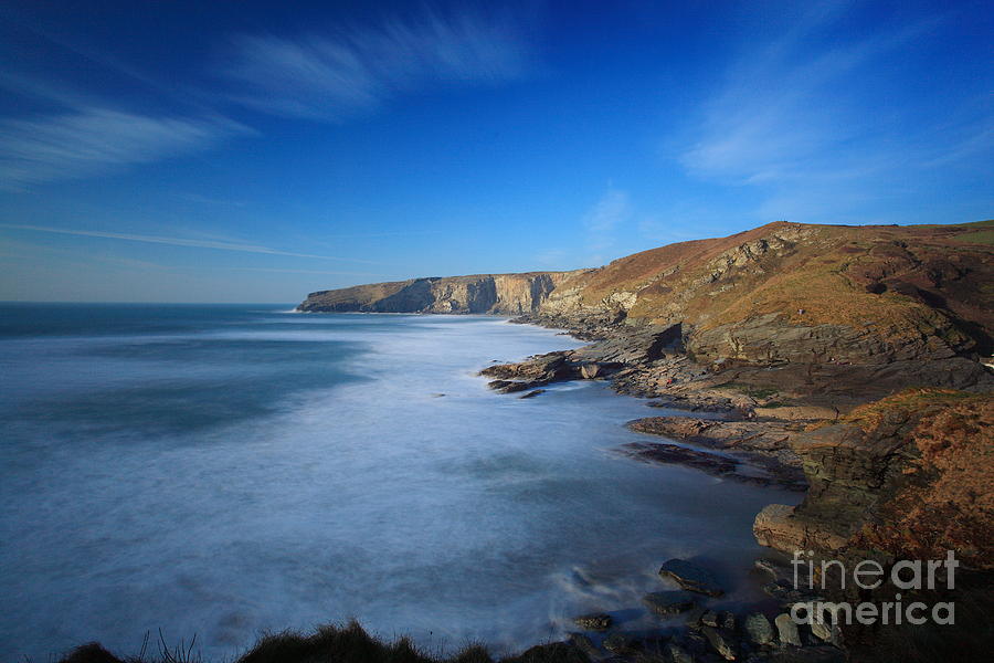 Beach Photograph - Trebarwith Strand in Cornwall by Carl Whitfield