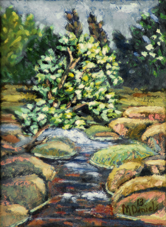 Tree and Stream Painting by Michael Daniels