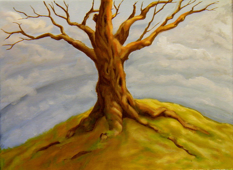 Tree At The Top Of The World Painting by Ida Eriksen
