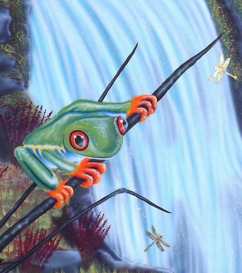 Tree Frog Painting by Darren Robinson