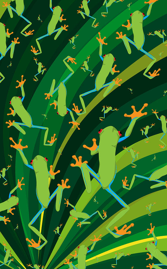 Tree Frogs Digital Art by Matthew Lindley
