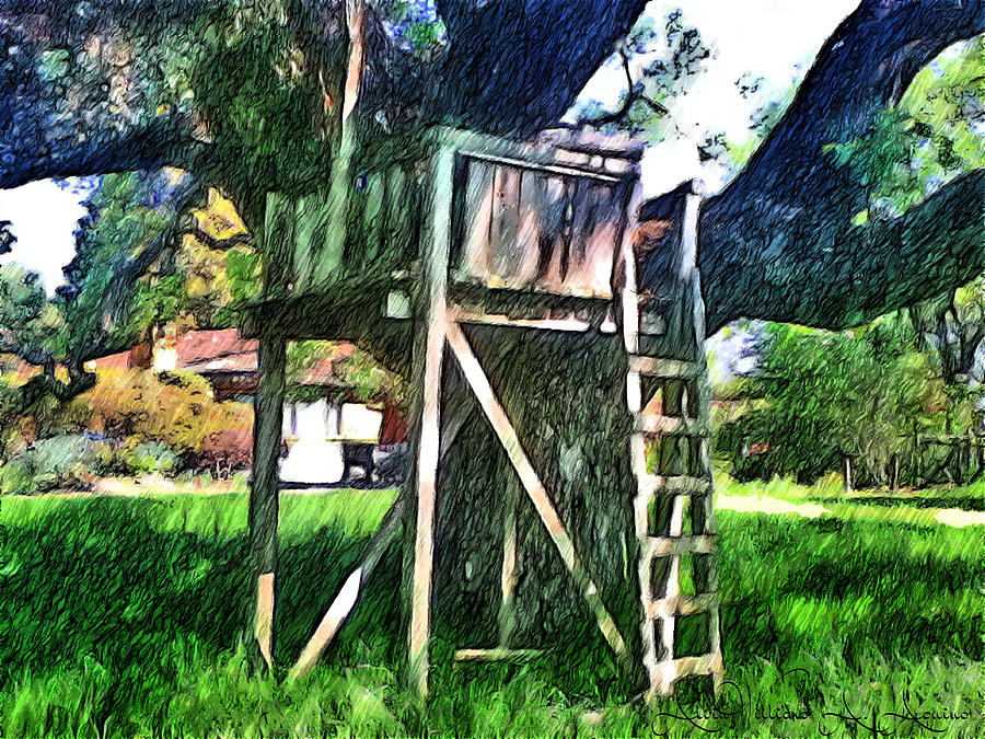Children Playing Painting - Tree House by Withintensity Touch Children Playing Painting - Tree House by Withintensity Touch
